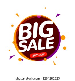 Big Sale speech bubble banner sign. Discount sale tag design template. Business label promo offer.