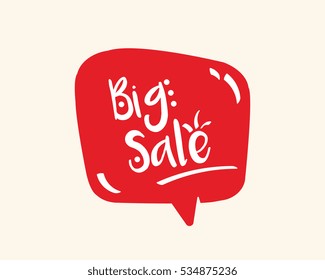 Big sale speech bubble doodle