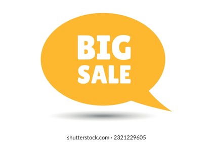 Gran venta de la imagen vectorial de burbuja de habla. Burbuja del discurso de la comunicación con el texto de la gran venta