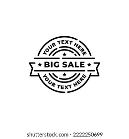 Big sale stamp icon vector illustration