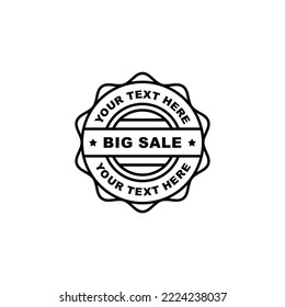Big sale stamp icon vector illustration