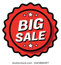 Big Sale Star Badge Vector for Promotions and E-commerce Offers	