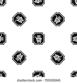 Big sale sticker pattern repeat seamless in black color for any design. Vector geometric illustration