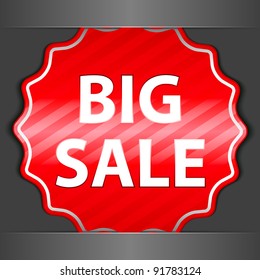 Big Sale Sticker, vector illustration