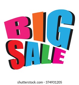 big sale super discount tag text colorful icon special offer sticker poster design