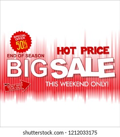 Big sale and super offer background retro design