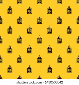 Big sale tag pattern seamless vector repeat geometric yellow for any design