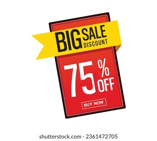 Big sale sale tag, price tag, label, banner vector