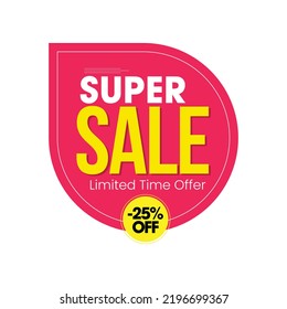 Big Sale Tag. Special offer, big sale, discount, best price, mega sale tag. Mega Sale Tag. Vector Illustration
