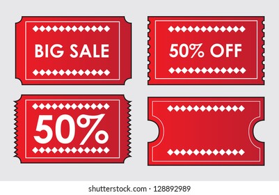 Big sale tags over gray background vector illustration