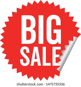 Big Sale tags - stickers for big sale, Vector discount sale background illustration made from circle.
