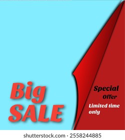 Big sale template. Red and blue colour style EPs file. 