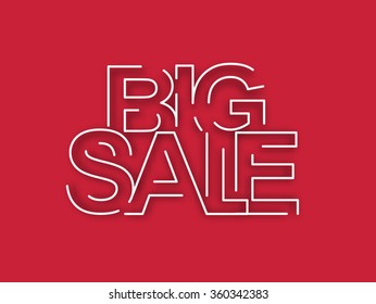 Big Sale Text Design Element