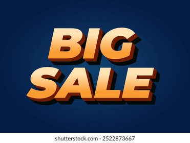 Gran venta. Diseño de efecto de texto en estilo 3D con colores modernos