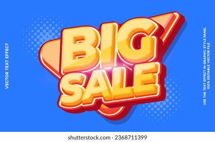 Big sale text effect editable 3d text style