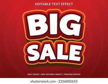 big sale text effect template