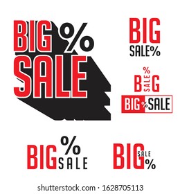 Big sale text label collection