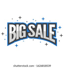 big sale text vector element background
