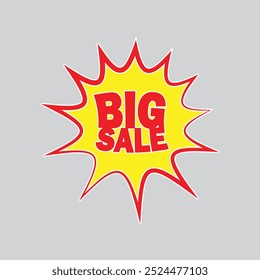big sale text vector sticker label price icon illustration