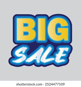 big sale text vector sticker label price icon illustration