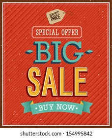 Big sale typographic design. Vector illustration.