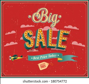 Big sale typographic design. Vector illustration.