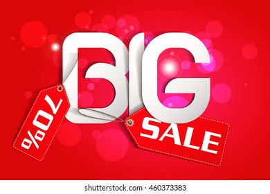 Big Sale Typography Paper Folding Design