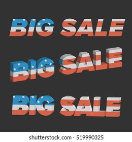 Big Sale with USA flag texture