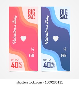 Big Sale Valentine's Day Concept banner template