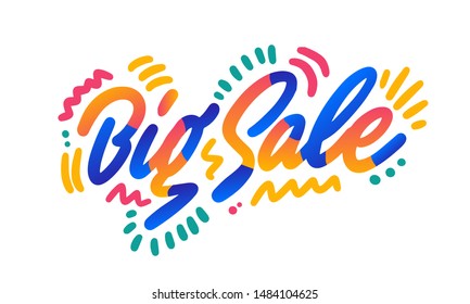 Big sale vector banner background. Promotional marketing poster. Great for market shop store. Vector illustration
