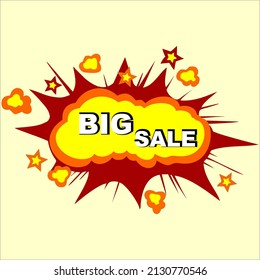 Big sale vector banner design Big sale special offer text in circle badge tag element for shopping discount promotion. Simple and cool vector illustration.