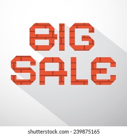 Big Sale Vector Bricks Title