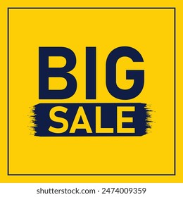 Diseño de Vector de gran venta de color azul y amarillo. Archivo Eps.