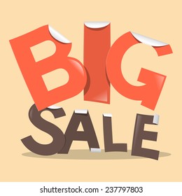 Big Sale Vector Labels - Stickers in Retro Style