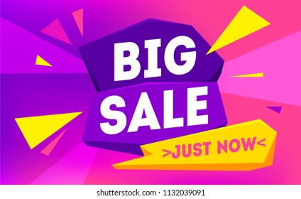 Big sale for web app banner. Discount banner design. Vector illustration fashion newsletter designs, poster design for print or web, media, promotional material - stock vector