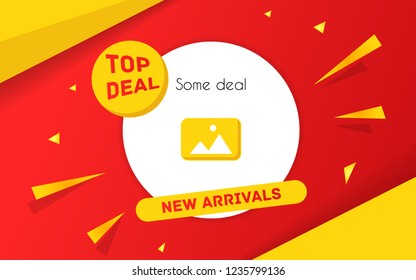Big Sale for web app banner. Discount special offer marketing poster. Cool design in bright colors for promotion. Big sale promo background template. Vector illustration.