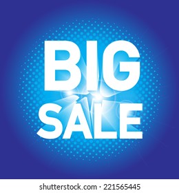 BIG SALE! wording in pop art style, vector format