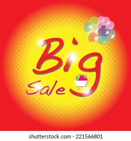 BIG SALE! wording in pop art style, vector format