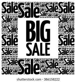 BIG SALE words cloud, business concept background