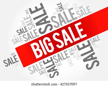 BIG SALE words cloud, business concept background