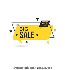 Big sale. Yellow tag templates with special offers for purchase and elements. Trendy Vector illustration.