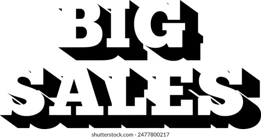 Big sales transparent vector illustration