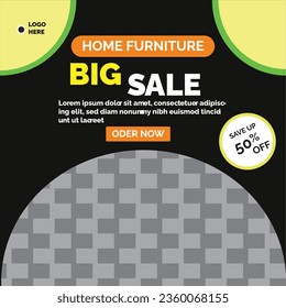 Big salesupper sale  social media vector design. Made by illustrator.