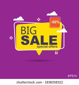big sale.Yellow tag templates with special offers for purchase, strokes and elements.vector illustration