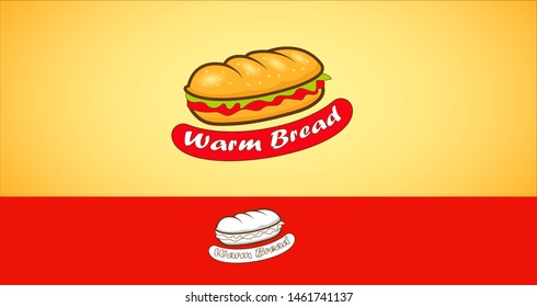 Big sandwich with meat and cheese, vector icon