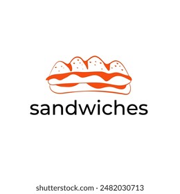 big sandwich simple vector illustration