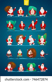 Big Santa Claus characters  set for your design

