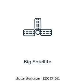 Big Satellite concept line icon. Linear Big Satellite concept outline symbol design. This simple element illustration can be used for web and mobile UI/UX.
