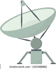 Big satellite dish, illustration, vector on white background.