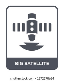big satellite icon vector on white background, big satellite trendy filled icons from Astronomy collection, big satellite simple element illustration